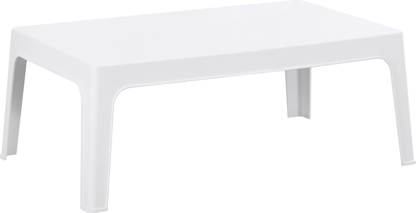 Tavolinë e ulët drejtkëndëshe, polipropilenë e bardhë, SLEEK FH6367.01, 99x59.5x39.5cm