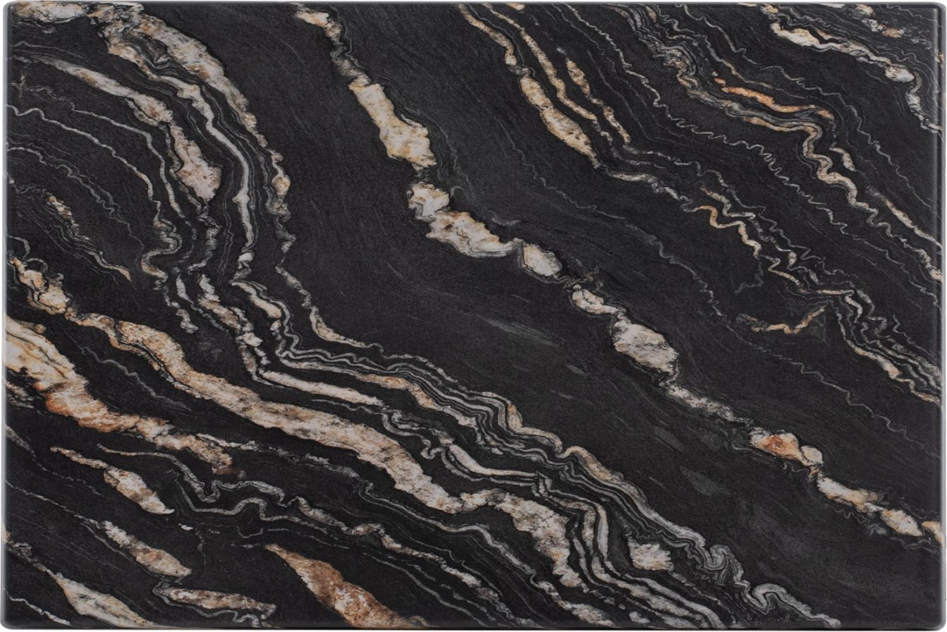 Sipërfaqe tavoline drejtkëndore, ngjyrë mermeri zi-ari, FH5630.15, 120x80cm