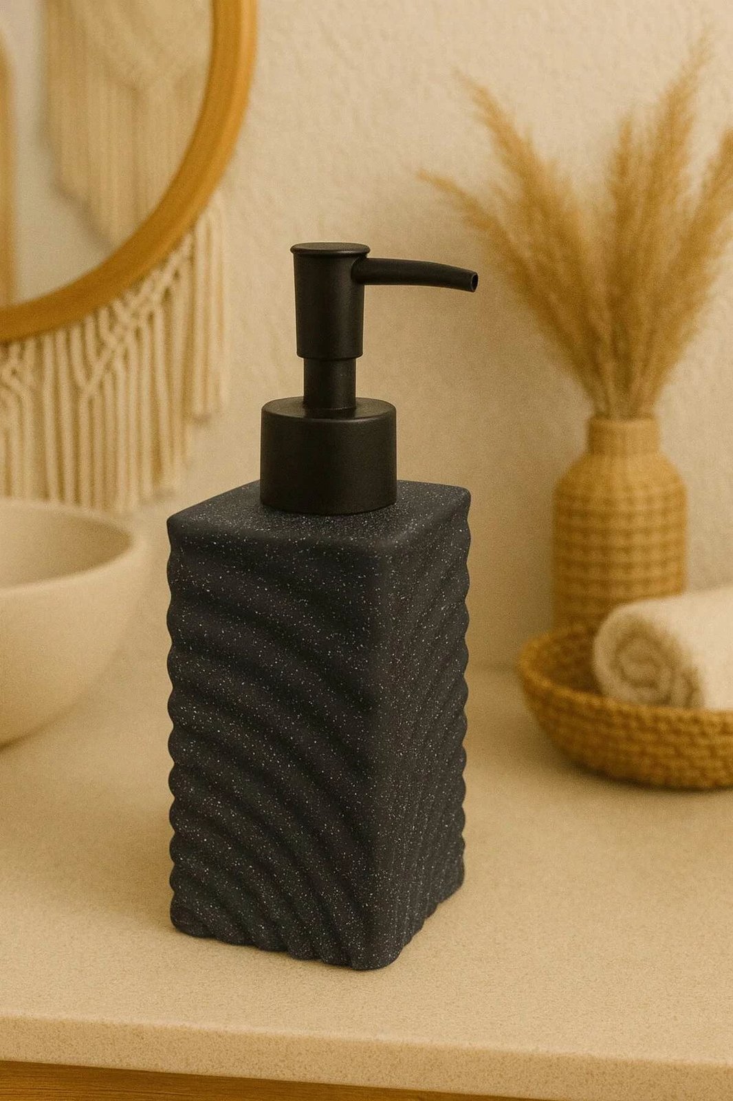 Dispenser sapuni, qeramikë, ngjyrë e zezë, Hermia Concept, MCH0011340