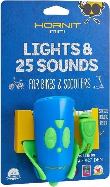 Hornit Mini Green- Blue bicycle horn light 5353GRBU