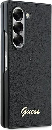 Mbështjellës Guess 4G Glitter Script për Samsung Galaxy Z Fold 6, i zi