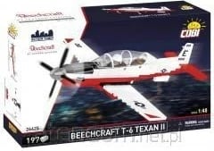 Set ndërtimi COBI Beechcraft T-6 Texan II, 197 pjesë, Bardhë/Kuqe