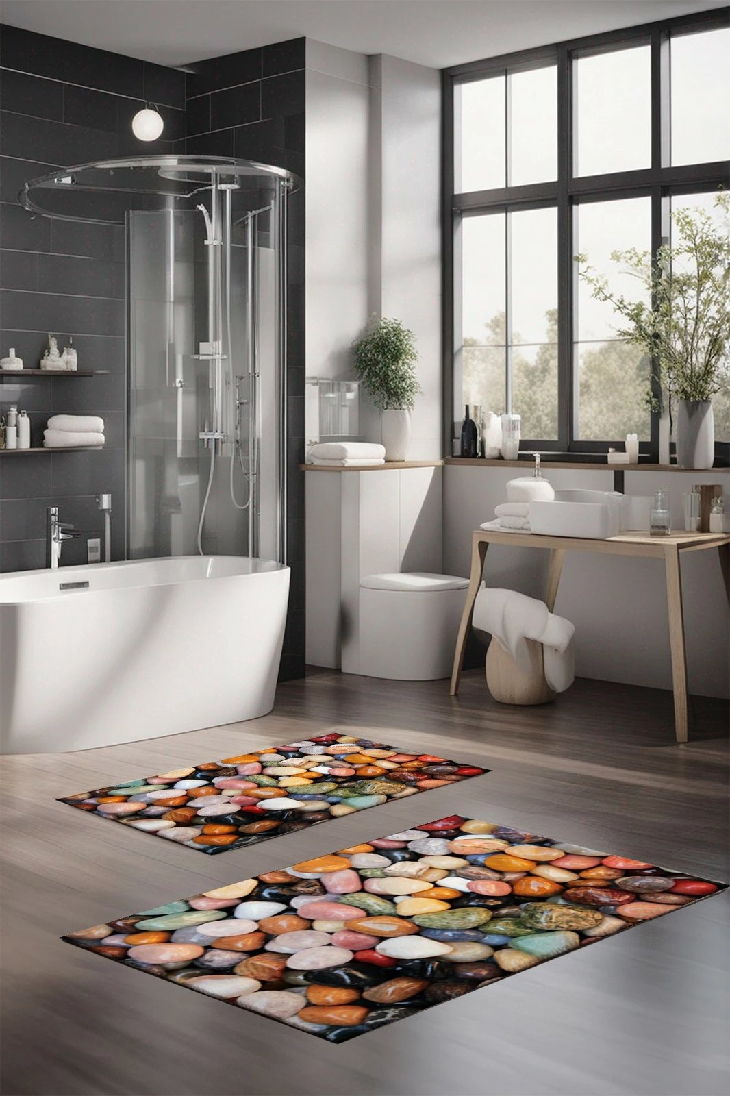 Set tapetash për banjo, shumëngjyrëshe, Mijolnir, CT-5269, 2 copë Set tapetash për banjo, shumëngjyrëshe, Mijolnir, CT-5269, 2 copë