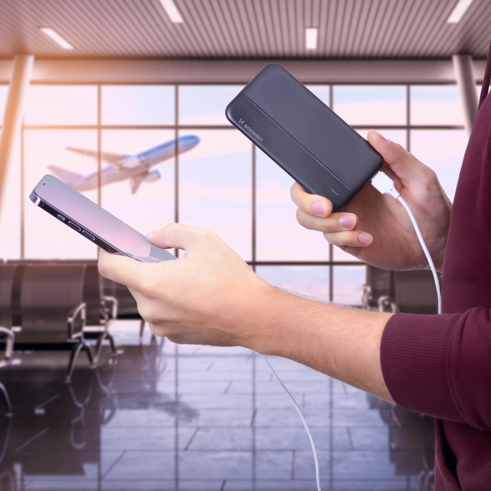 Powerbank Wozinsky WPBBK1, 10000mAh, 2x USB, e zezë