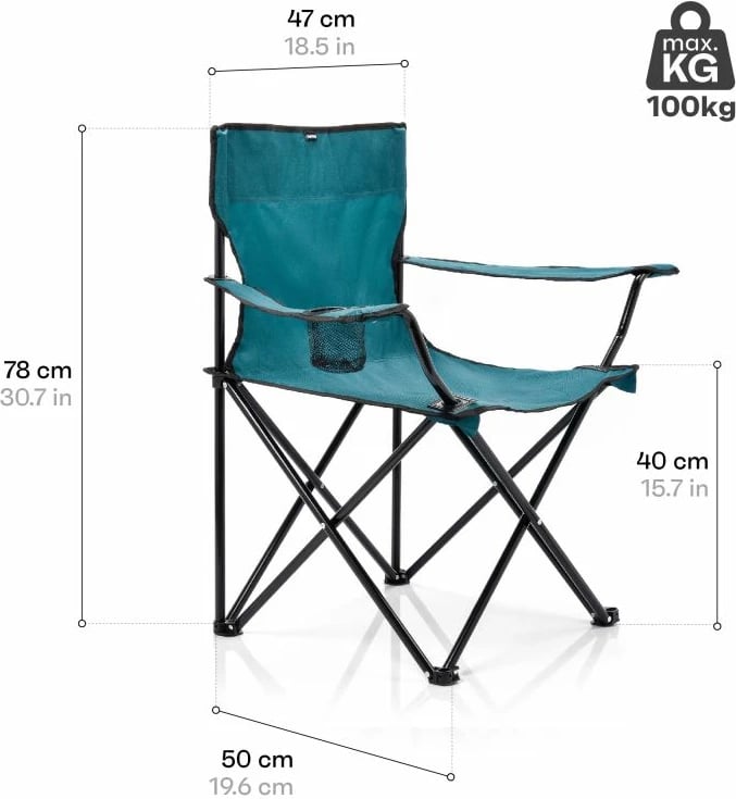 Karrige palosëse Meteor, unisex, blu dhe gjelbër Karrige palosëse Meteor, unisex, blu dhe gjelbër