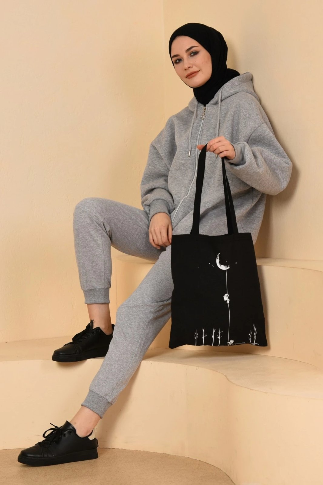 Çantë tote Pauldavis, ngjyrë e zezë, Zoozie Bags, 35x40cm