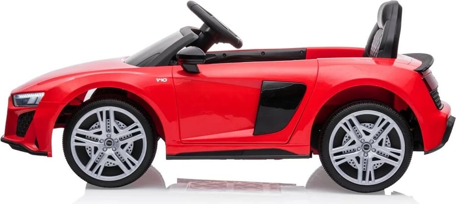 Makinë elektrike për fëmijë, Milly Mally, Audi R8 Spyder, 12V 4.5Ah, 2x30W, telekomandë, rrota EVA, e kuqe