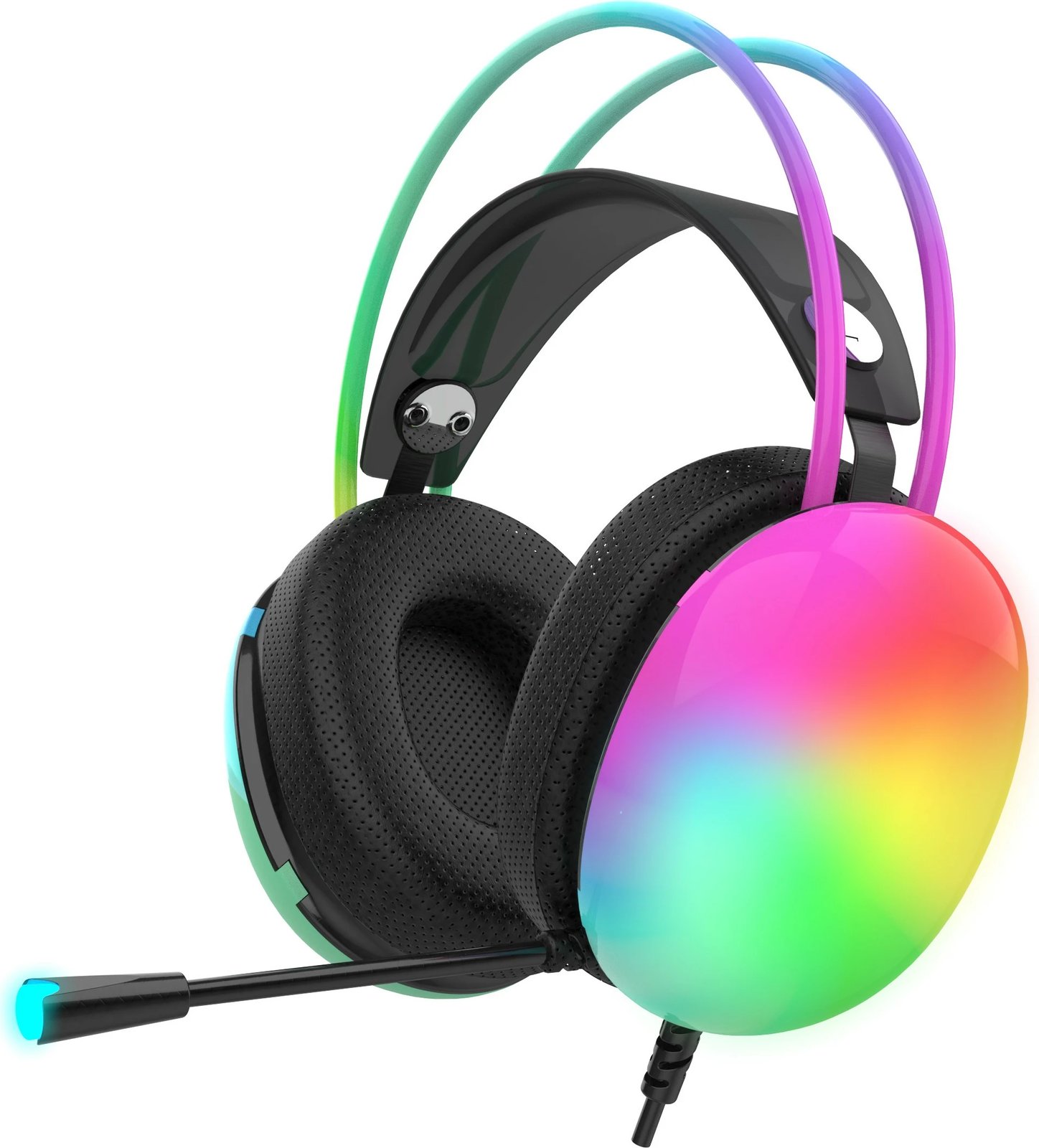 Kufje gaming Inca IGK-X8S, 7.1, USB, RGB-LED, e zezë