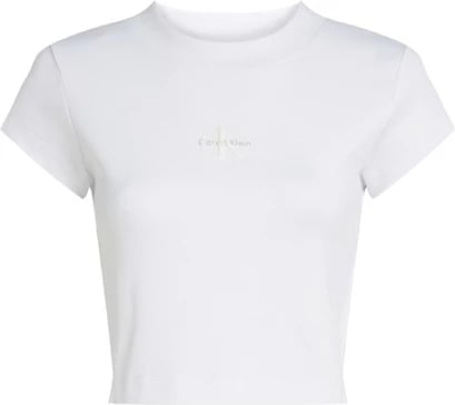 Maicë Calvin Klein Jeans për femra, e bardhë