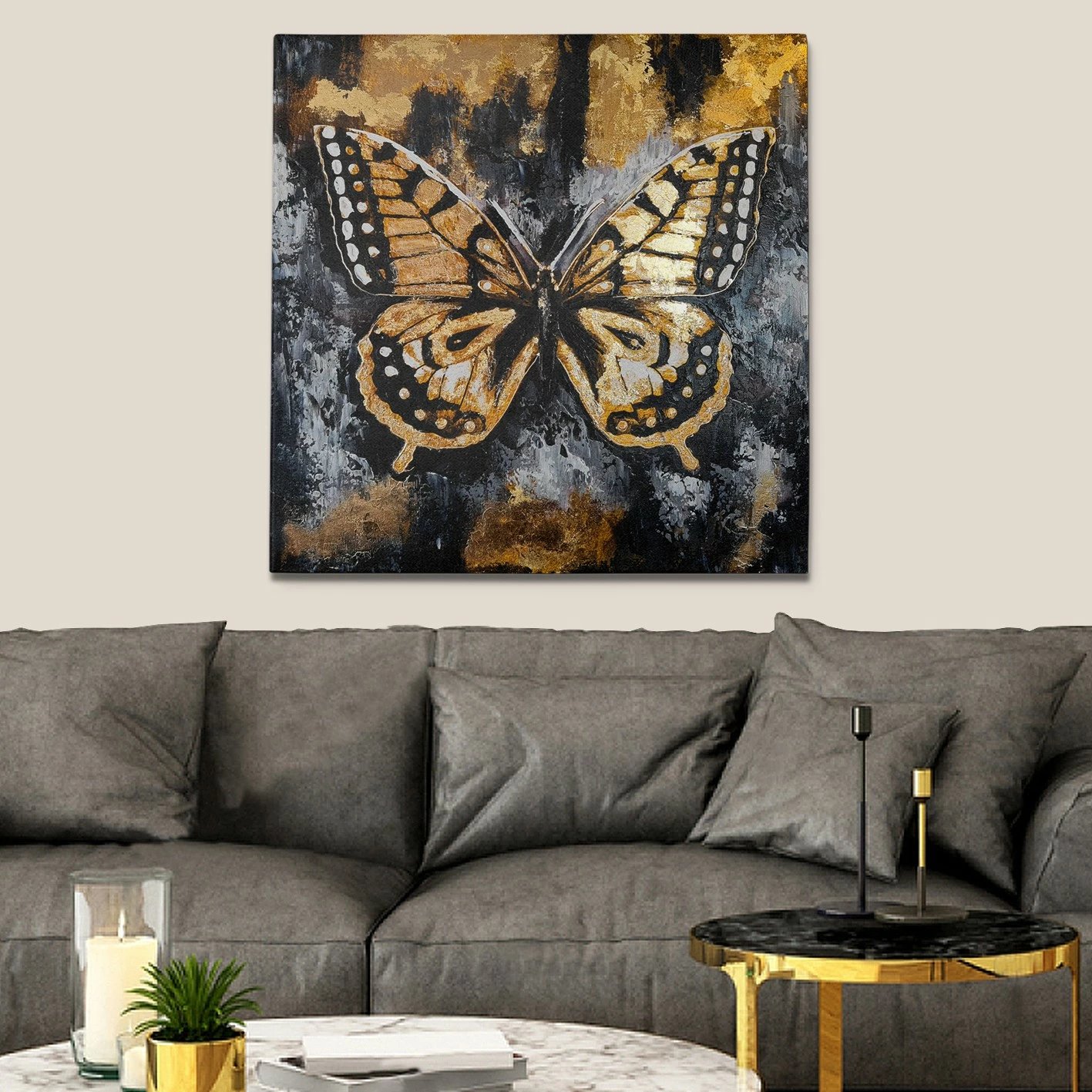 Pikturë dekorative me vaj, shumëngjyrëshe, Wallity, OPG2075564278, 50x50cm