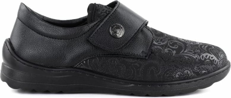 Këpucë lëkure me Velcro Unisoft 8435, të zeza