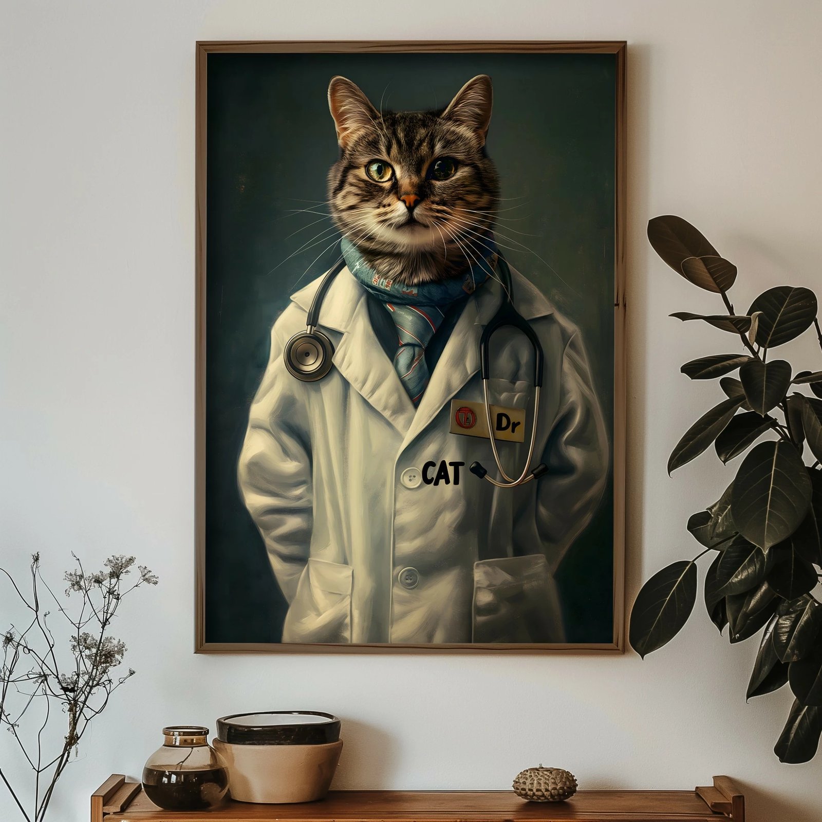 Pikturë dekorative me kornizë MDF, Wallity, GE036-L, shumëngjyrëshe