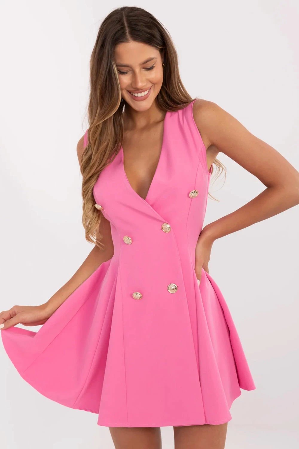 Fustan Italy Moda 211266, rozë
