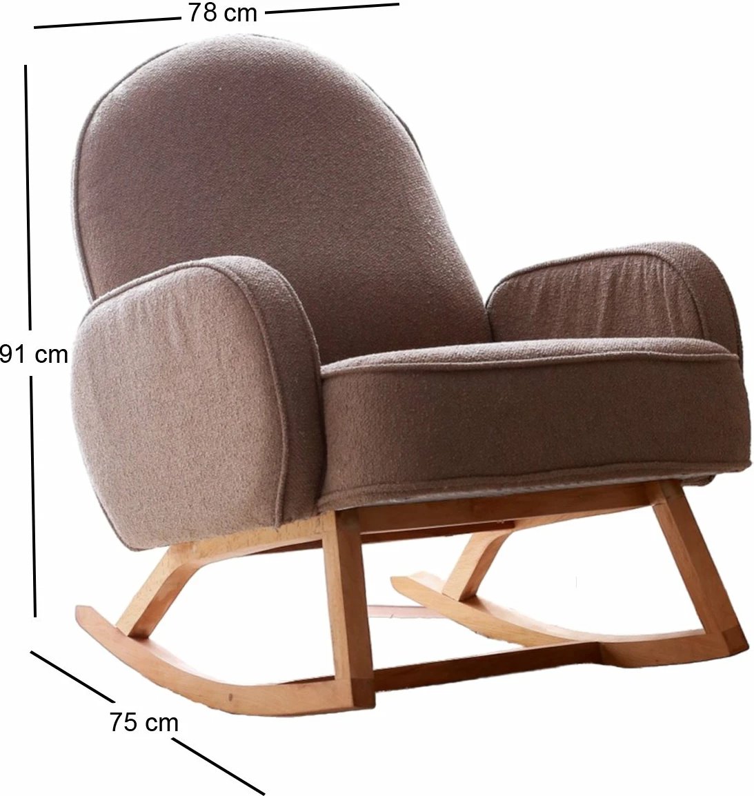 Karrige krahu Yoko, kadife korduroj, kafe