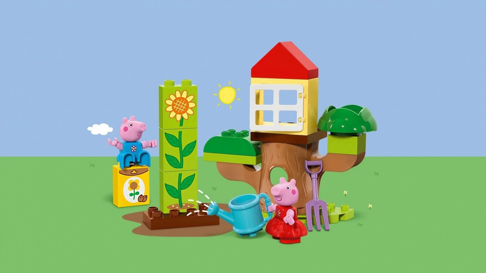 Set ndërtimi LEGO DUPLO Peppa Pig 10431, Kopshti dhe Shtëpiza në pemë, 20 pjesë
