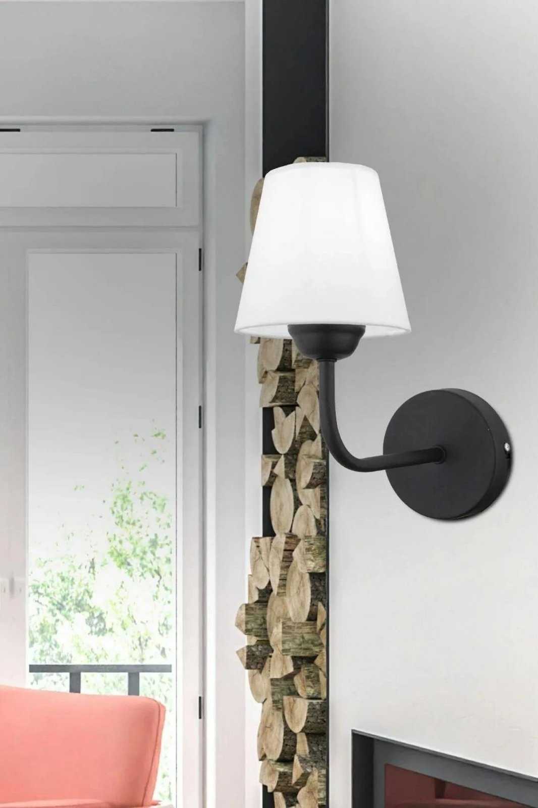 Llambë muri Opviq, 8877-1, e zezë dhe e bardhë