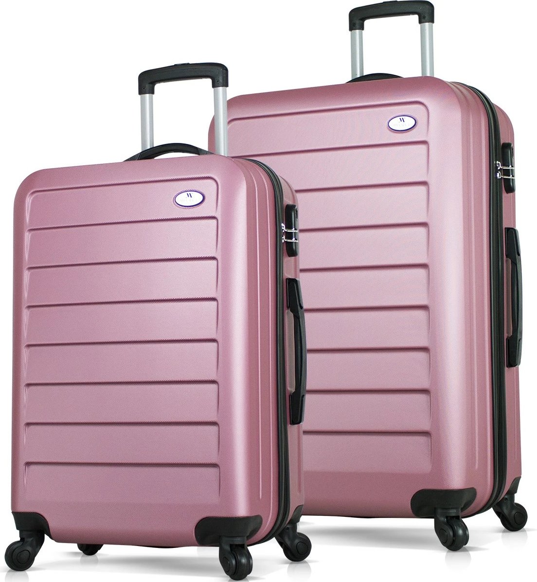 Set valixhesh (2 copë), ngjyrë rozë e artë, Zoozie Bags, 6509