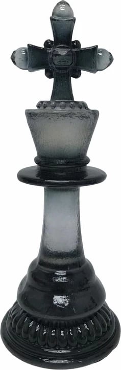 Dekor shahu PIONART, figurë mbret, polirezine e zezë, 11.3x11.3x30.2cm