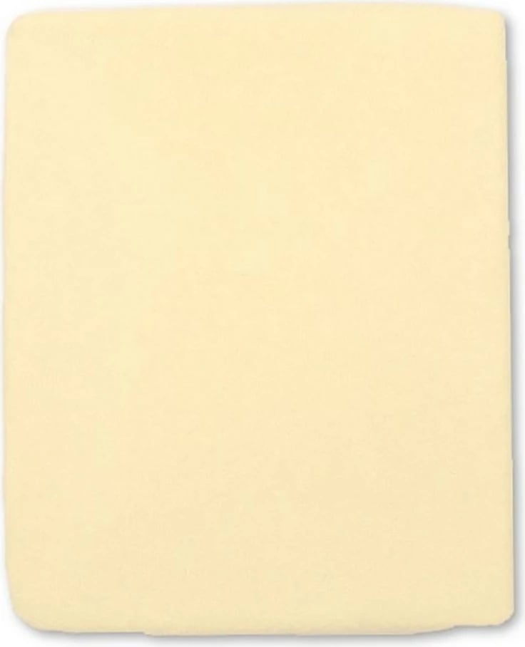 çarçaf terry për krevat bebe, NEW BABY, 120x60 cm, 90% pambuk 10% poliester, me llastik, bezhë