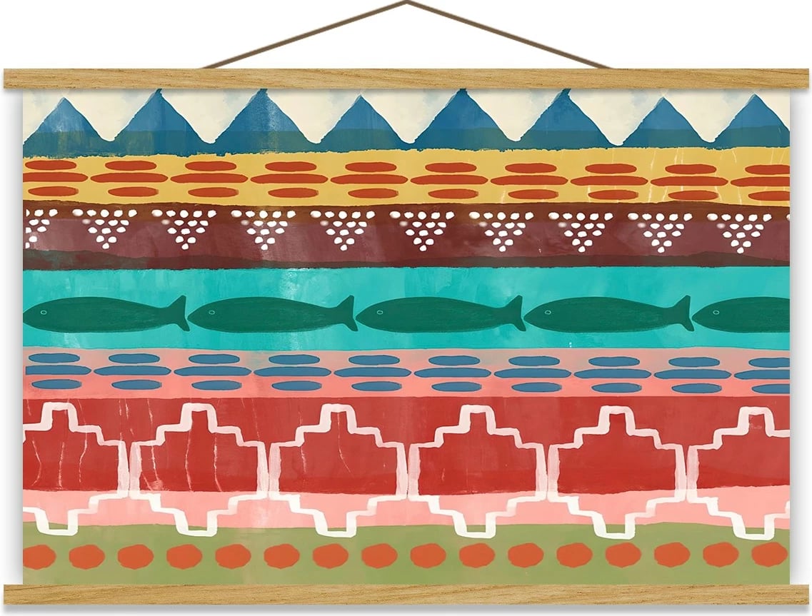 Pikturë dekorative me kornizë, shumëngjyrëshe, Wallity, MRG32, 50x70cm