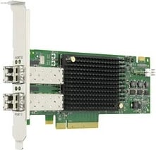 Kartelë rrjeti Broadcom LPe32000 Emulex G6, Dual-Port SFP+, 28 Gbit, PCI Express, e zezë/e gjelbër/e gri
