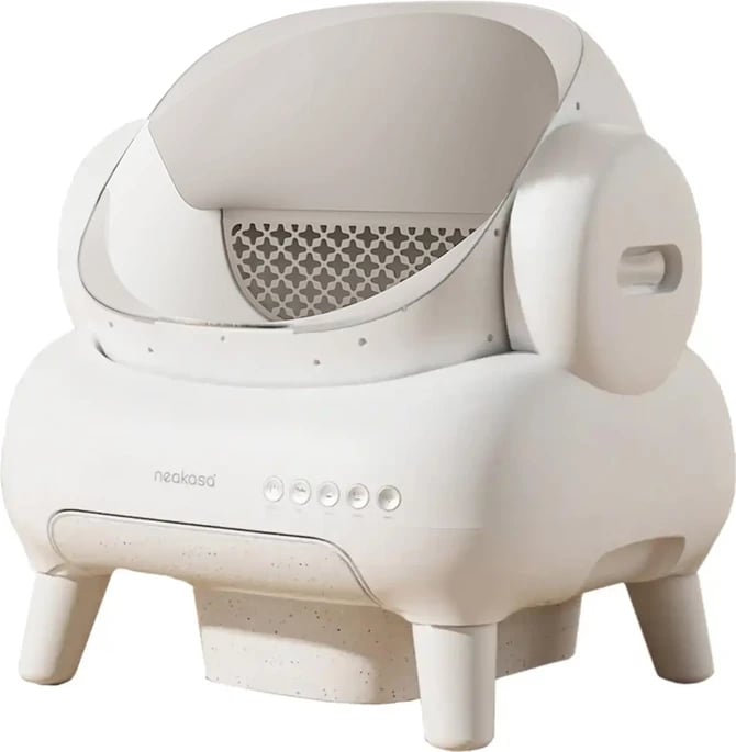 Kuti rëre vetëpastruese smart, Neakasa, M1 Lite, 7.17 l rërë, depozitë mbeturinash 11.23 l, kontroll me aplikacion, sensor pranie, e bardhë