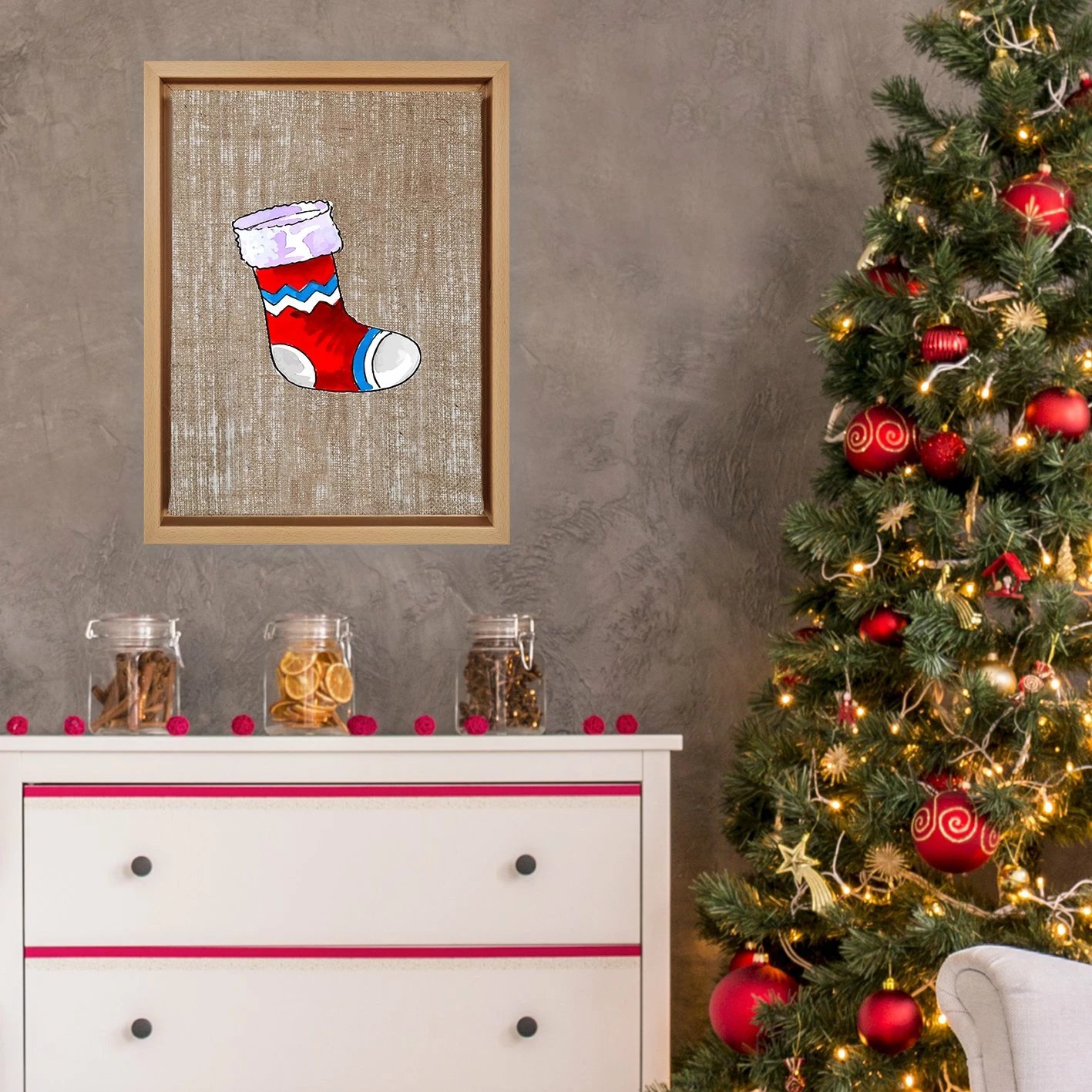 Pikturë dekorative në kanavacë me kornizë, shumëngjyrëshe, NLJ3800881_3646