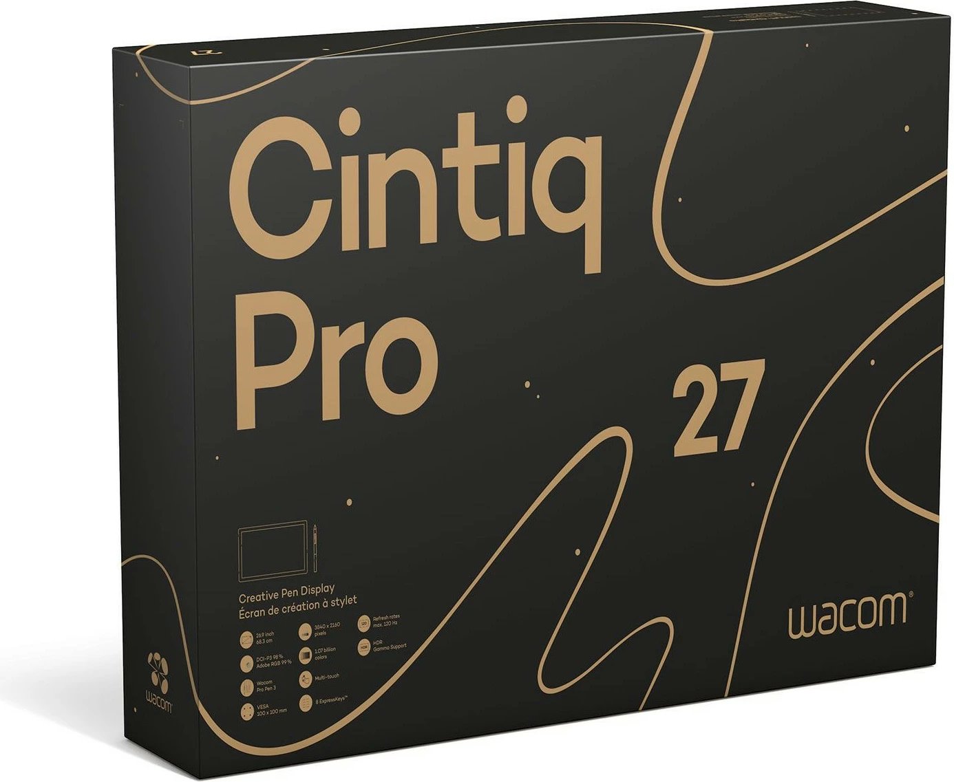 Tablet grafike Wacom Cintiq Pro 27, Wired & Wireless, 5080 lpi, 68.3 cm, 16:9, e zezë Tablet grafike Wacom Cintiq Pro 27, Wired & Wireless, 5080 lpi, 68.3 cm, 16:9, e zezë