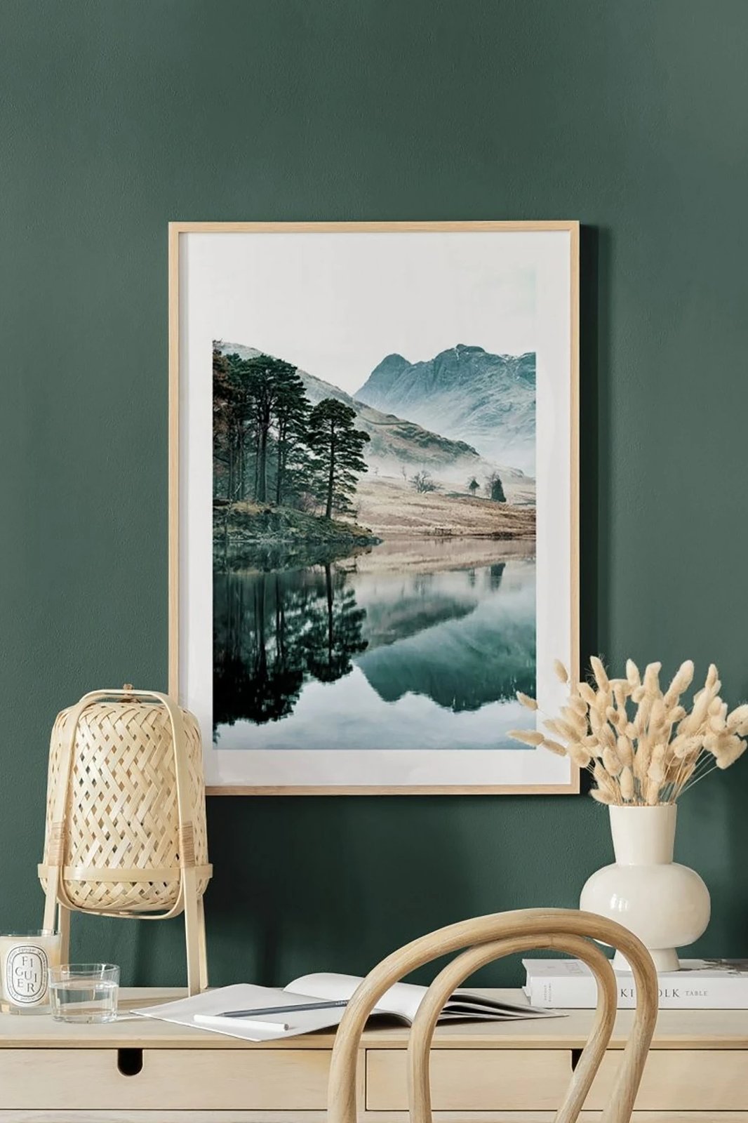 Pikturë dekorative me kornizë, shumëngjyrëshe, Tekhamcerceve91, 33x48cm