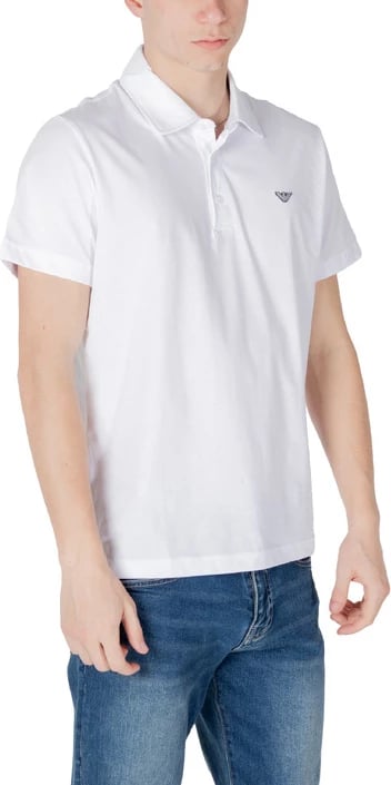 Maicë polo për meshkuj Emporio Armani, të bardhë