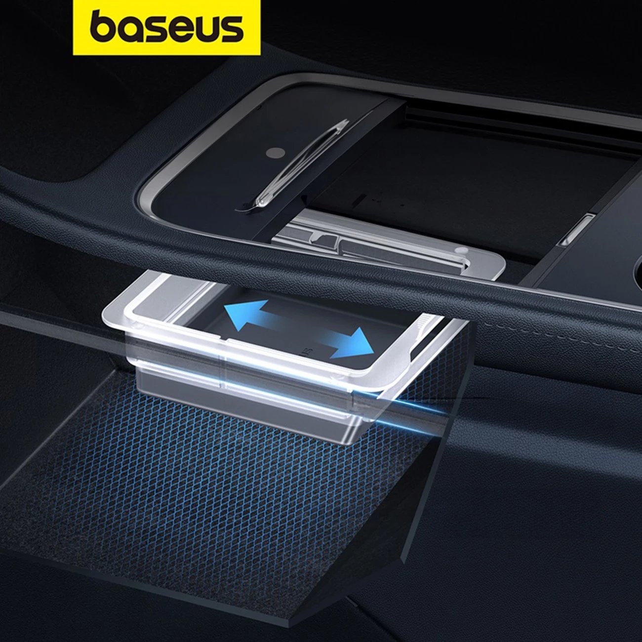 Organizator makine Baseus T-Space Series për Tesla Model 3/Y, silikon, gri Organizator makine Baseus T-Space Series për Tesla Model 3/Y, silikon, gri