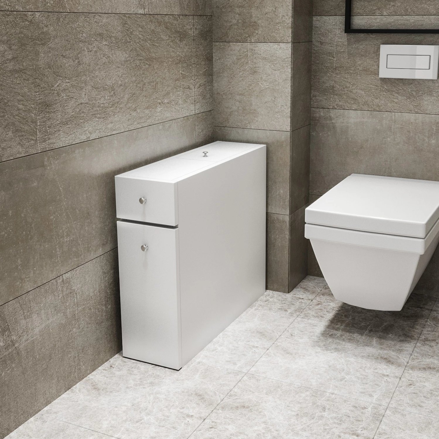 Dollap për banjo FH9424.02, 19x60x55H cm, e bardhë