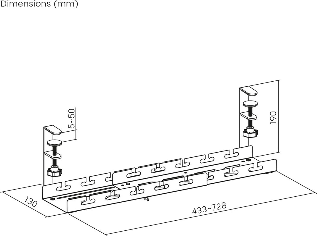 Organizues kabllosh nën tavolinë Maclean MC-103 W, çelik, i bardhë Organizues kabllosh nën tavolinë Maclean MC-103 W, çelik, i bardhë