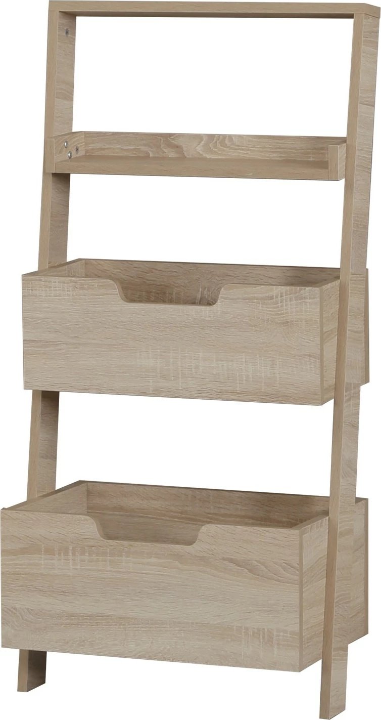 Raft librash Hanah Home, i ulët, ngjyrë lisi e çelët