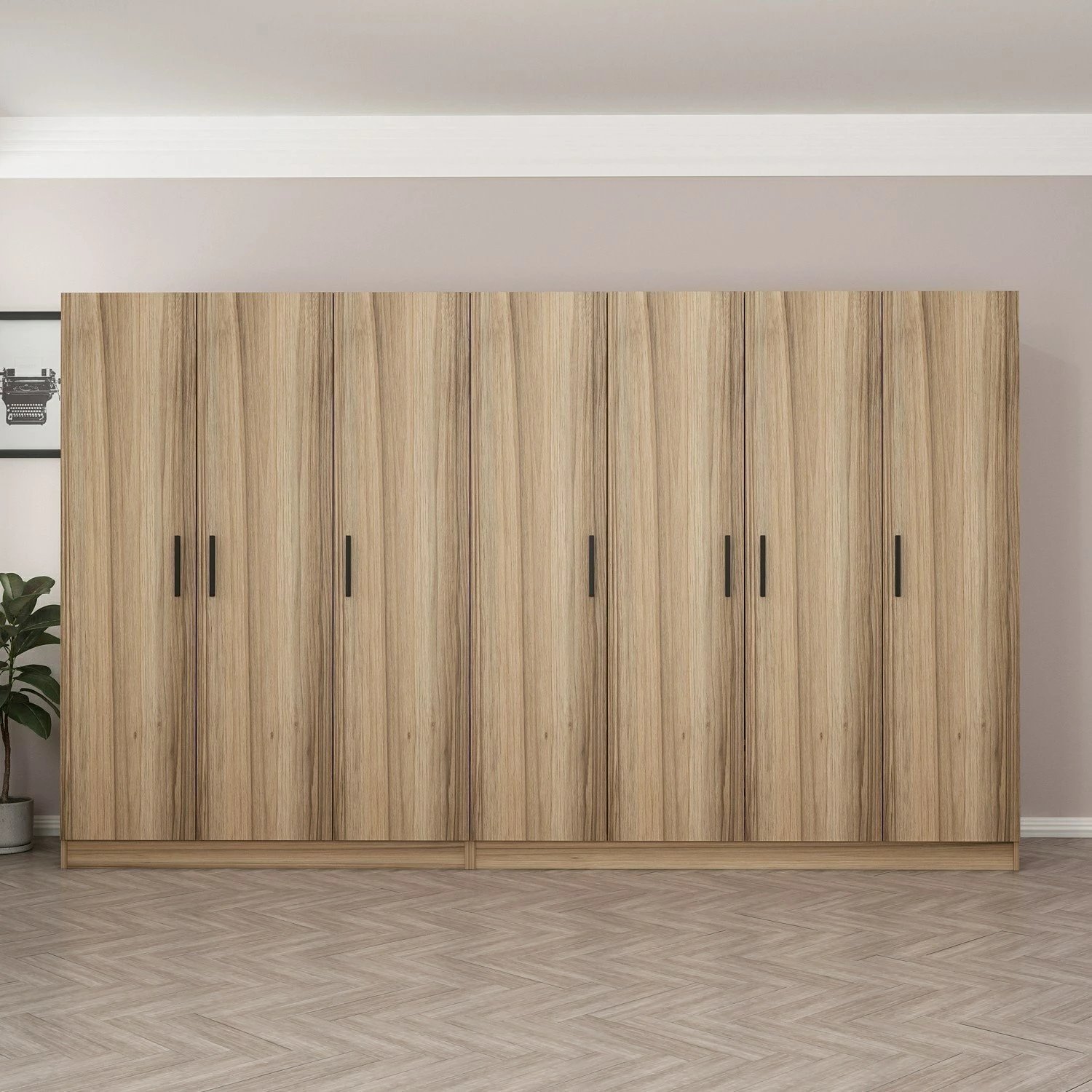 Dollap garderobe Skye Decor, ngjyrë dore, 7633