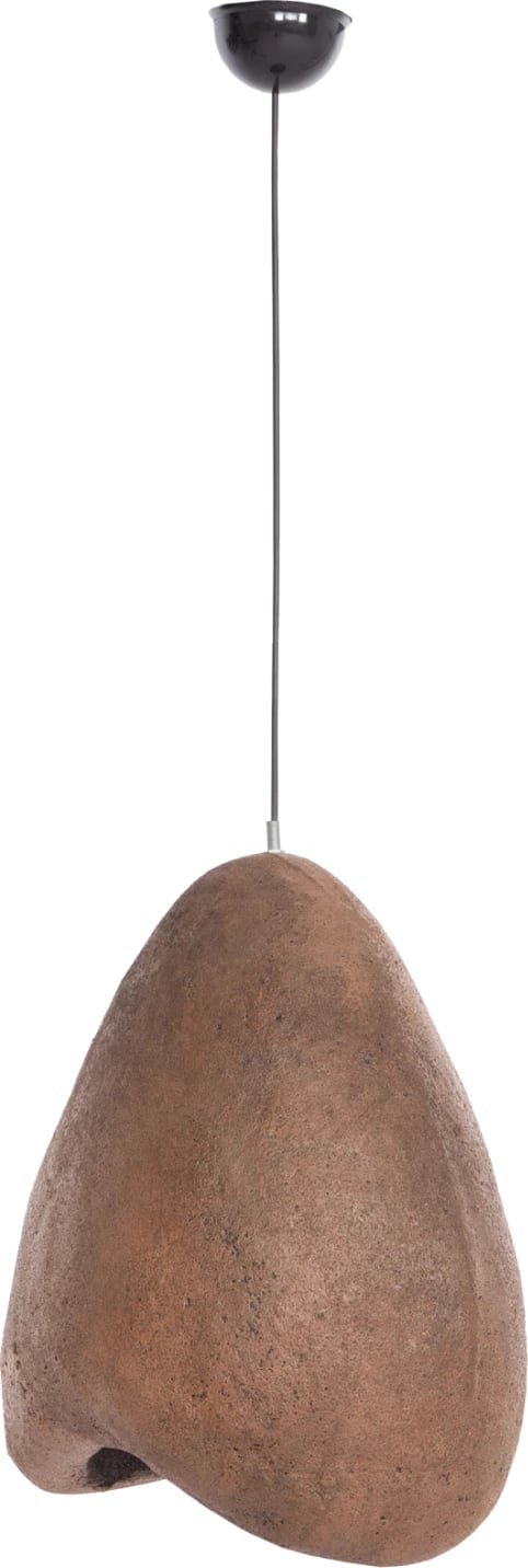 Llambë varëse tavani pamje guri STONER (S) FB94417 bezhë e errët transparente 35x27x40H cm.