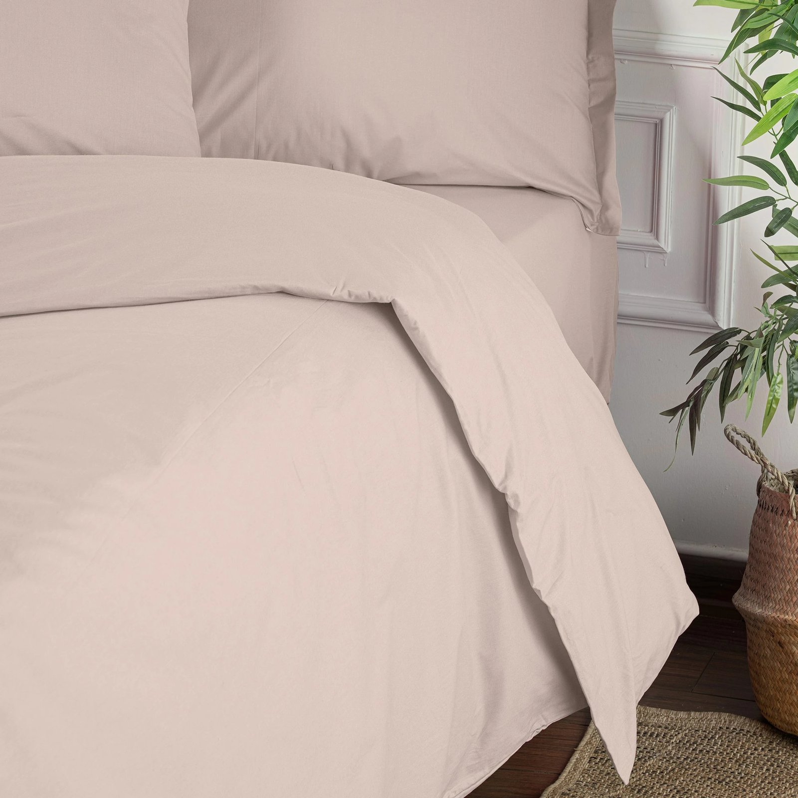 Mbulesë jorgani njëpersonëshe Ranforce, ngjyrë bezhë, L'essentiel, 135x200cm