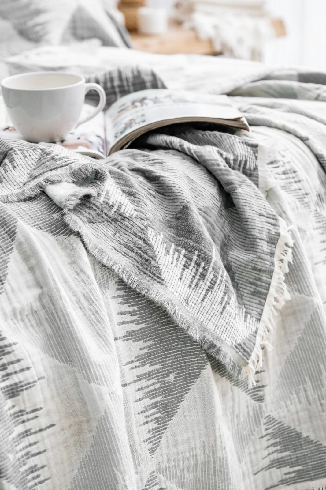 Set mbulesë dysheku dopio, L'essentiel, Dolce, ngjyrë gri