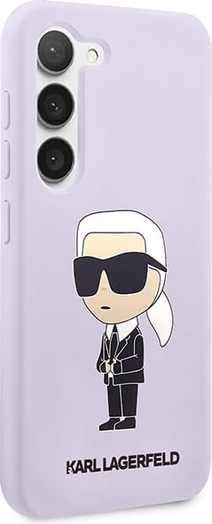 Mbështjellës Karl Lagerfeld KLHCS23MSNIKBCU për Samsung Galaxy S23+, silikon, vjollcë