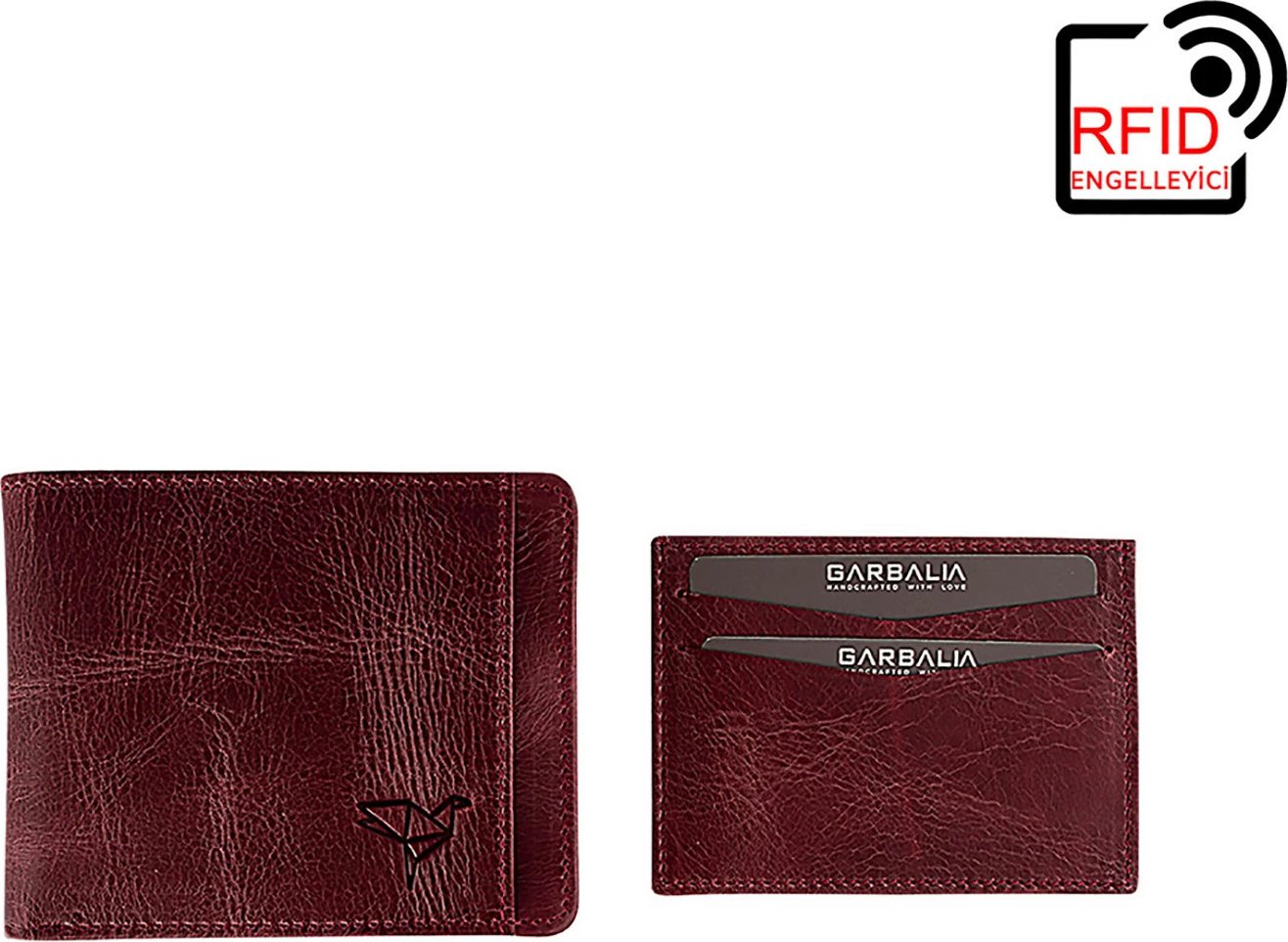Portofol për meshkuj, ngjyrë e kuqe claret, Zoozie Bags Kanguru