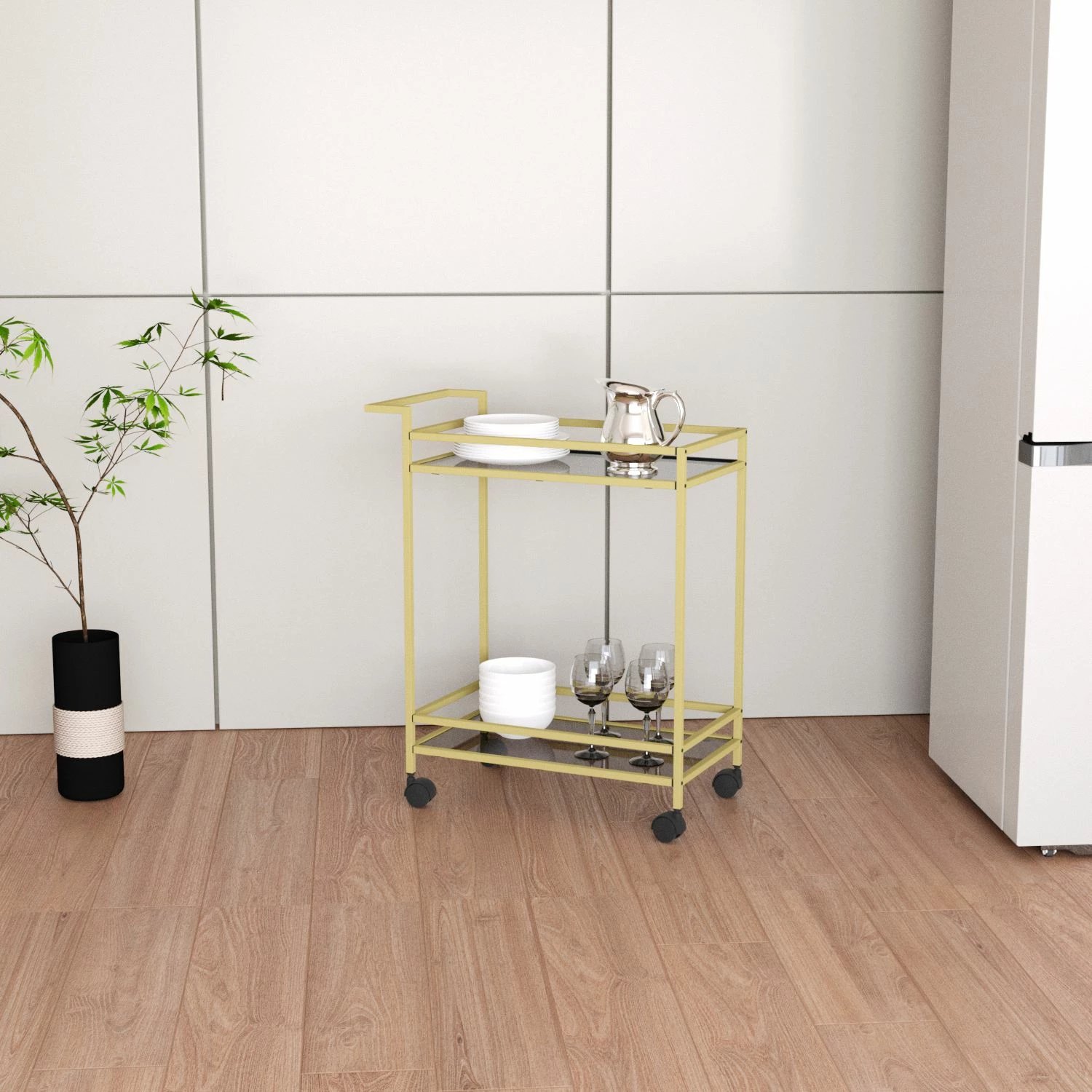 Tavolinë shërbimi Hanah Home, Vortex, ngjyrë ari