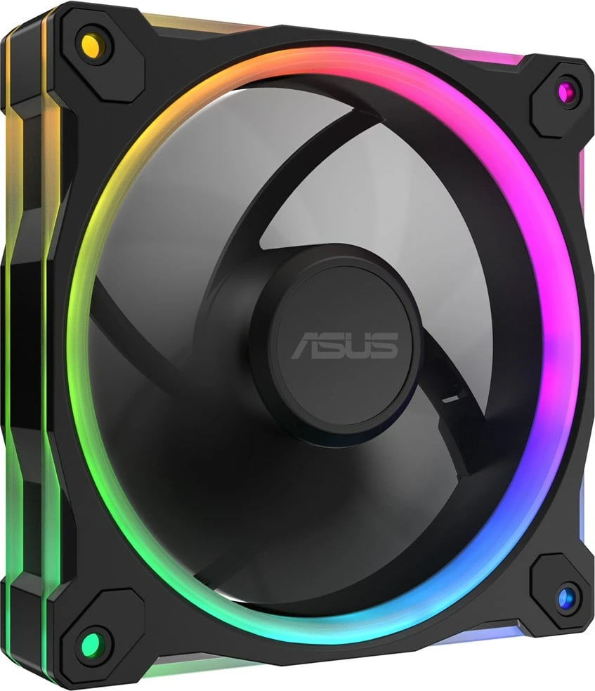 Set ventilatorë kasë ASUS Prime MR120 Fan ARGB Reverse, 12 cm, 3 copë, Zi