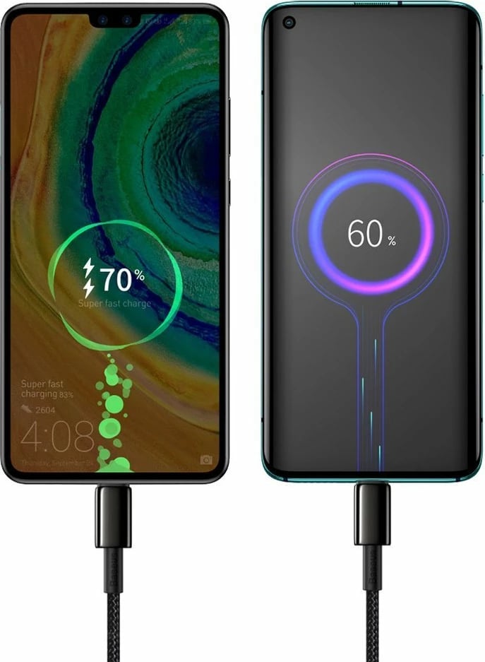 Kabllo Baseus CATWJ-A01 USB-C në USB-C, 2m, 100W, e zezë