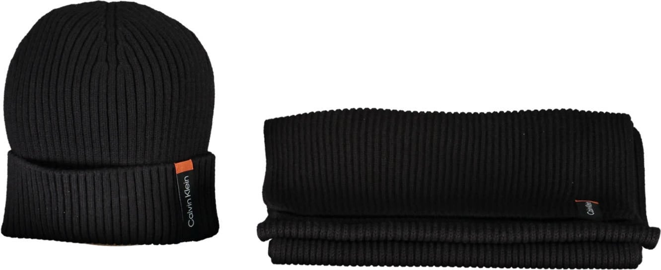 Set shall e kapelë Calvin Klein meshkuj, të zezë