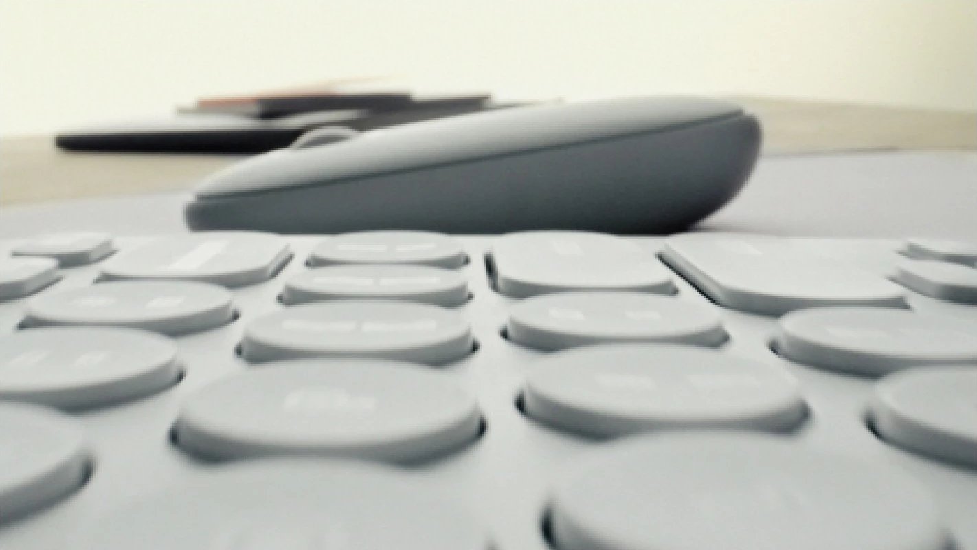 Tastierë mini Logitech Pebble Keys 2 K380s, wireless, Bluetooth, AZERTY, rozë
