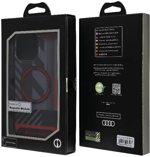 Mbështjellës Audi IML Sport MagSafe për iPhone 14 Pro Max 6.7", i zi