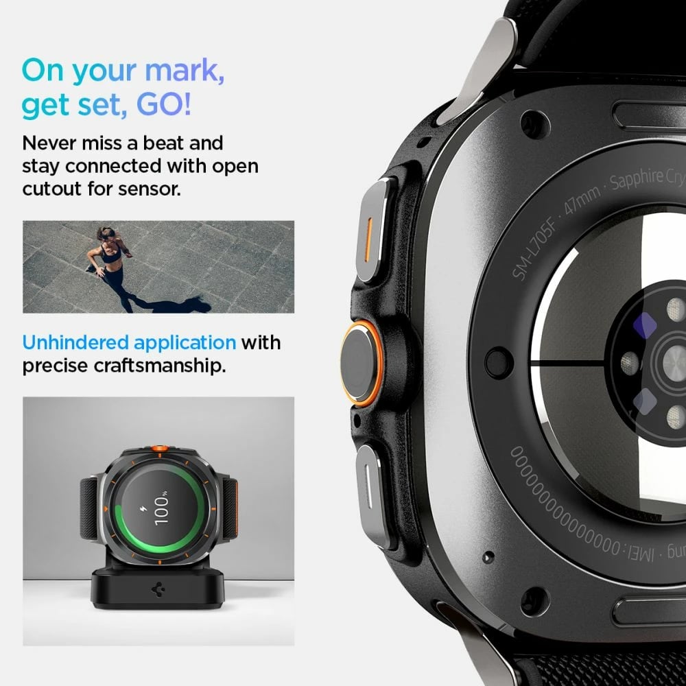 Rrip Spigen Fit Lite për Galaxy Watch Ultra 47mm, i zi