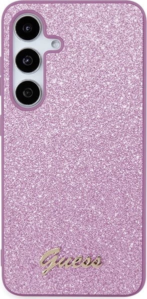Mbështjellës Guess Glitter Script për Samsung Galaxy S24+, vjollcë