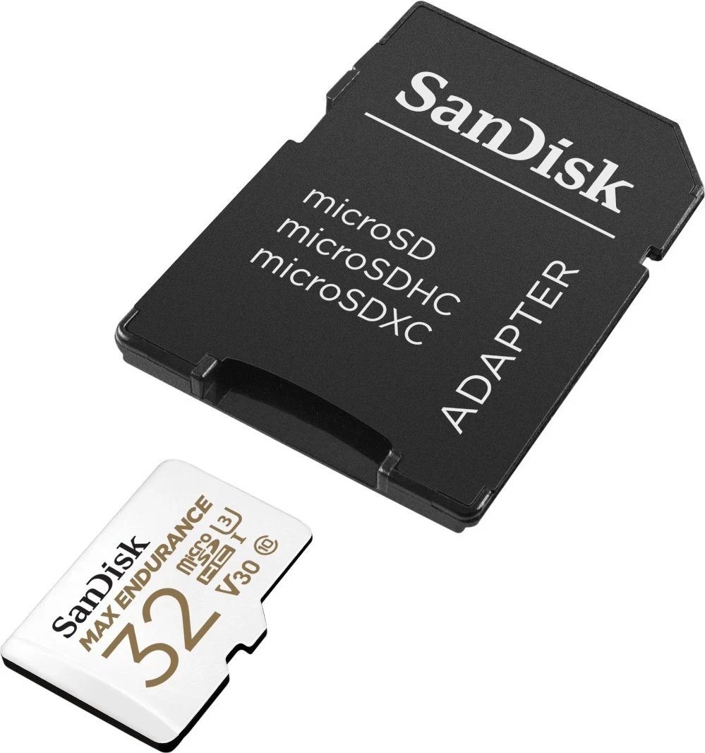 Kartë memorie SanDisk Max Endurance microSDHC 32GB me adapter