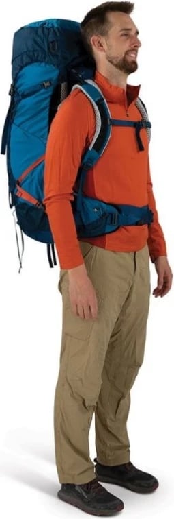 Çantë shpine për trekking Osprey Atmos AG LT 65, blu deti L/XL
